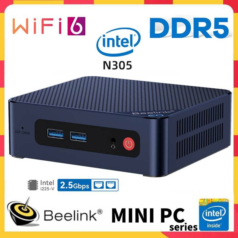 Beelink-Mini ordenador de escritorio EQ12 Pro GK Mini S12, 12. ª generación, Intel Core i3 N305 N95 N100 J4125, WIFI6 DDR5 BT