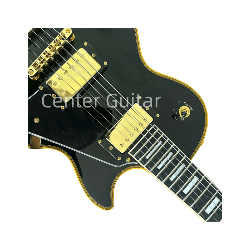Электрическая гитара Black Beauty LP на заказ, золотая фурнитура, бесплатная доставка