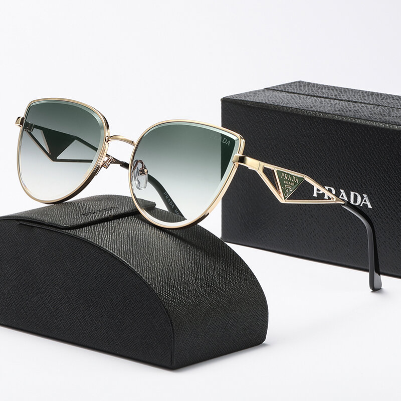 2024 Classics Fashion Luxury Brand Sunglasses Men Sun Glasses Women Metal Frame Black Lens Eyewear Driving Goggles UV400 T18