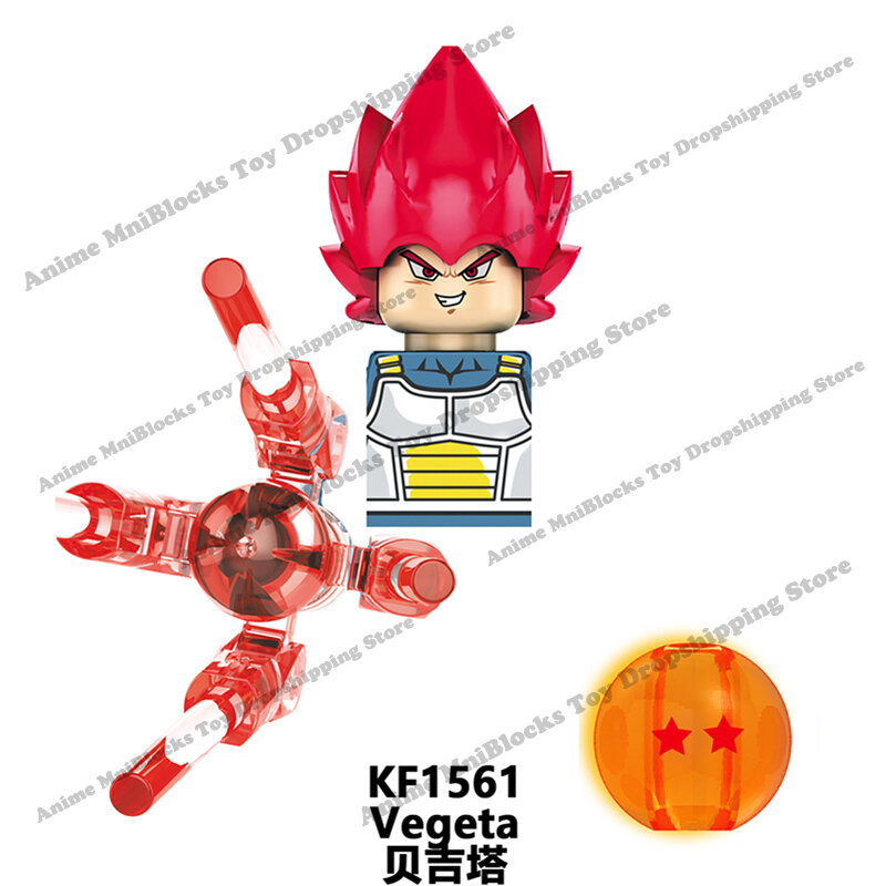 Bloques de construcción de Dragon Ball Z para niños, minifiguras de acción de dibujos animados de Anime, juguete de montaje, regalos, venta única, KF6142