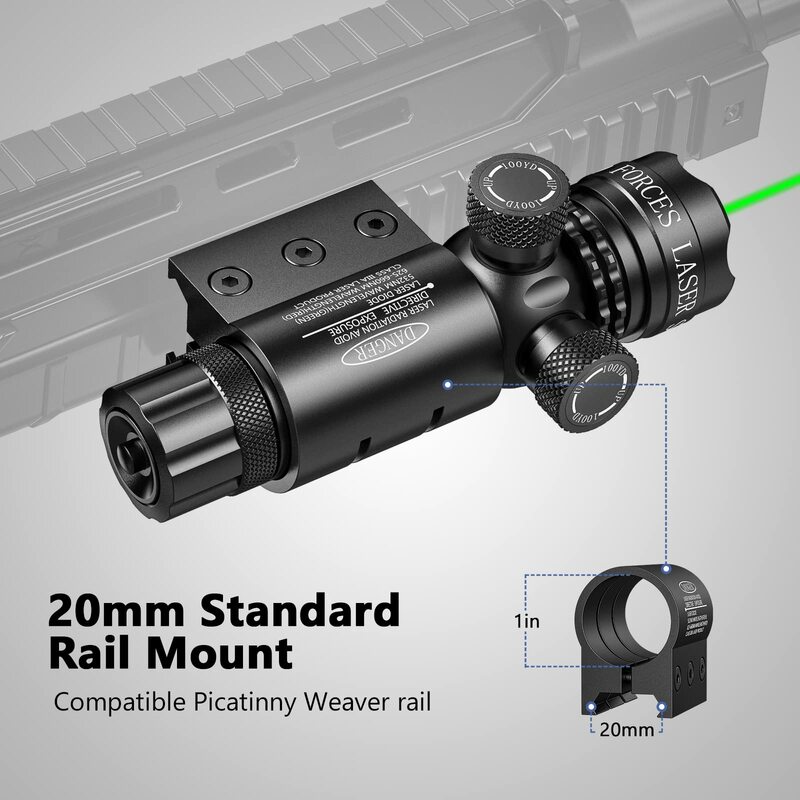 CVLIFE mira láser de punto verde para Rifle, visor con interruptor de presión, Picatinny y montaje, 532nm