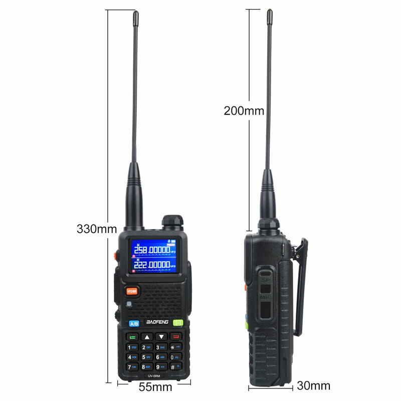 Baofeng-walkie-talkie multibanda UV-5RM, Radio FM, 8W, 999Ch, copia de frecuencia rápida de una tecla, 8W, Vox Scrambler