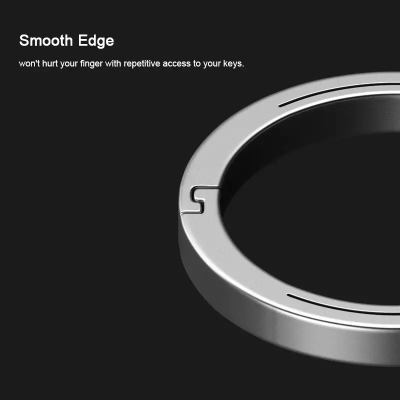 Key Organizer Key Ring Light Weght Quick Release Slim Shape Smooth Edge Alloy High Temperature Resistance