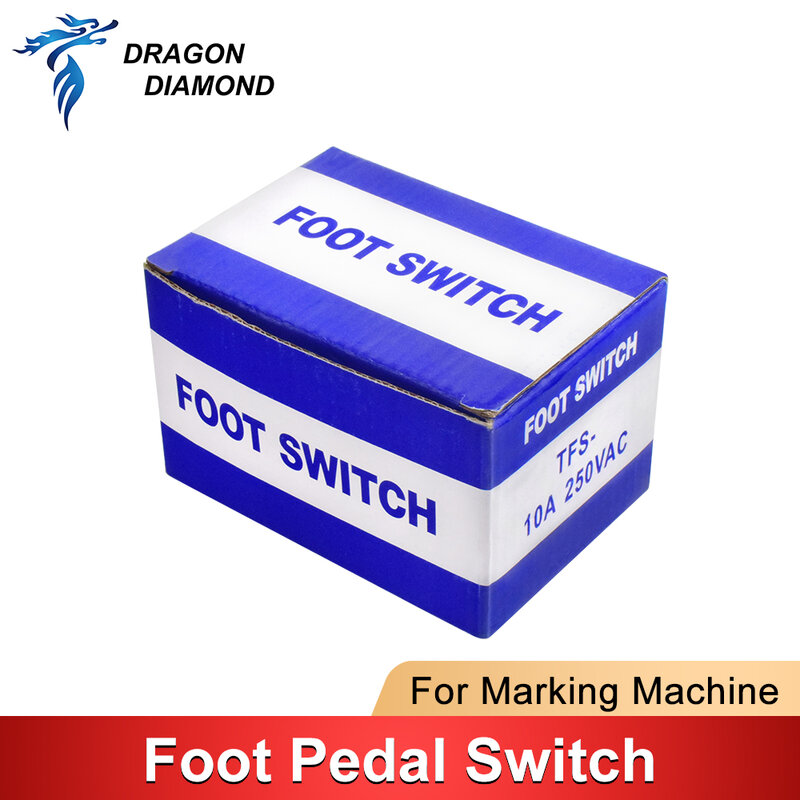 Dragon Diamond Footswitch Foot Momentary Control Switch Electric Power Pedal for Laser Marking Machine
