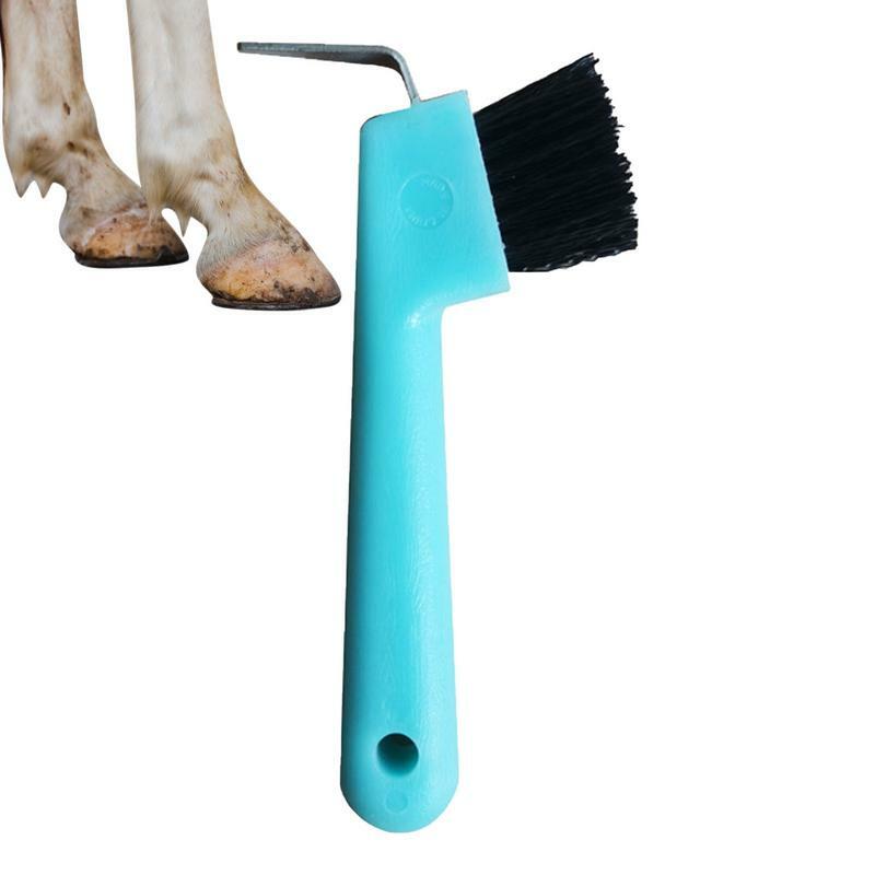 Horse Brush Kids 2 In 1 Horse Hoof Polish And Brushes Colorful Hoof Pick With Ergonomic Handle For Horse Cleaning And Grooming