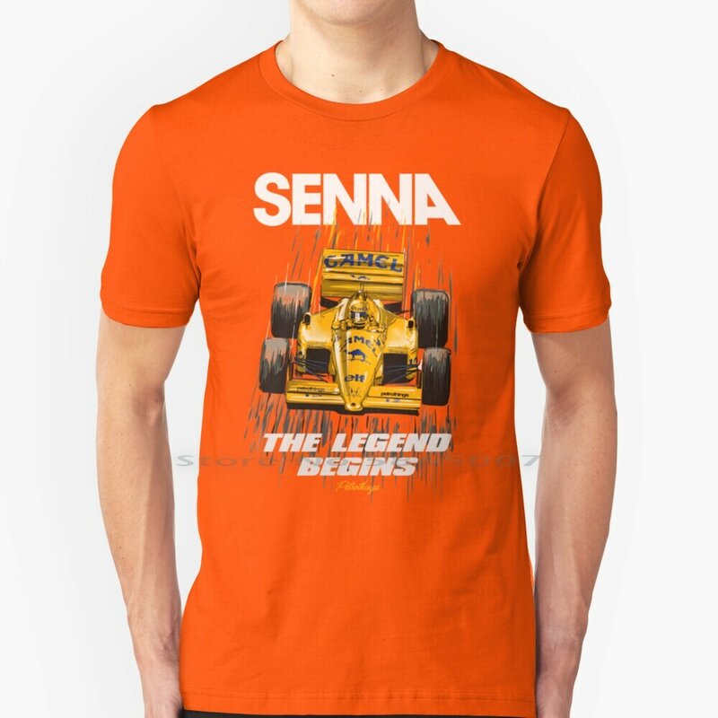 Ayrton Senna Team Lotus T Shirt 100% cotone 2021 Team Lotus Ayrton Senna Big Size 6xl Tee Gift Fashion