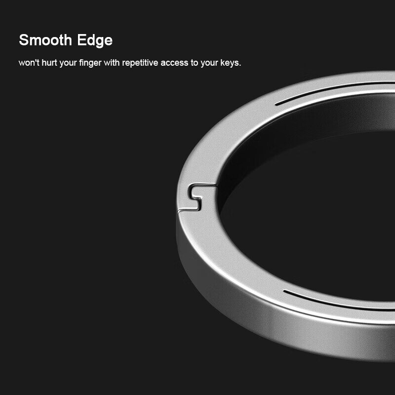 Key Organizer Key Ring Light Weght Quick Release Slim Shape Smooth Edge Titanium Alloy For Keychains Brand New