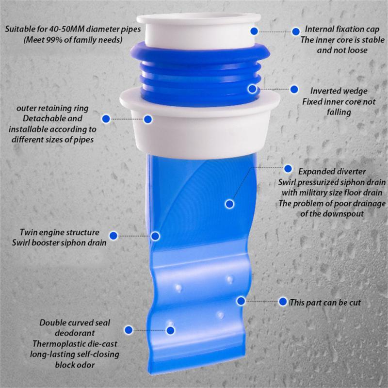 防臭シリコンバスルーム排水管,2個,排水管,排水管,シンク用