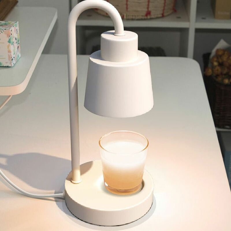 Retro Night Light Bedside Decor Table Lamp Wooden Base Candle Heating Lamp Candle Melt Warmer Wax Melting Light Candle Warmer