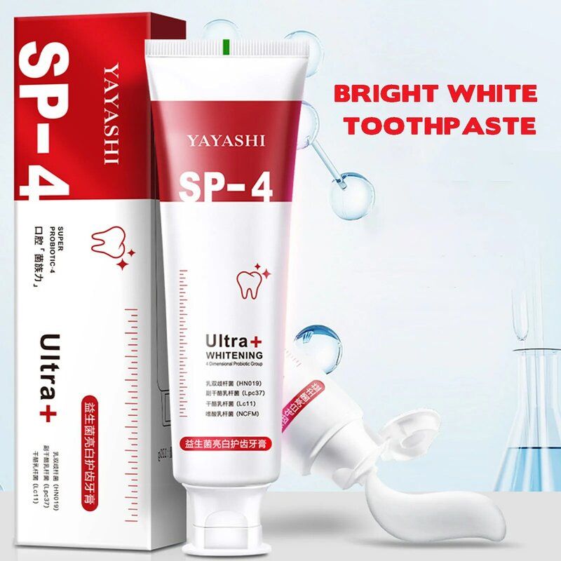 Ingredientes naturais Toothpastes, Oral Health Cleaning Care, Dentes mais brilhantes e hálito fresco