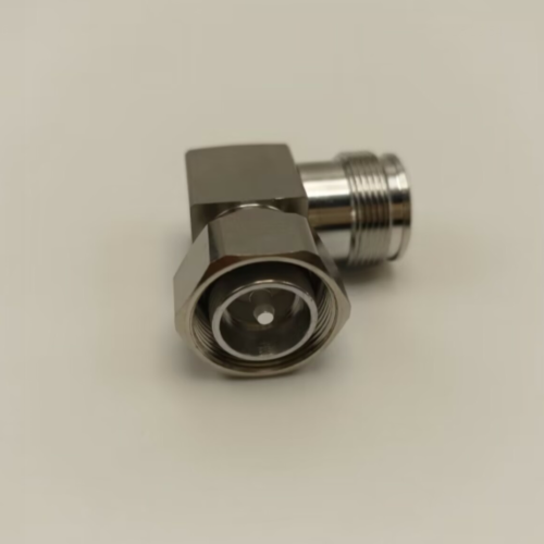 1PC RF Koaxial 50ohm 4,3-10(Mini Din) männlichen zu 4,3-10 Weibliche jack Rechten Winkel 90 Grad Connector Adapter
