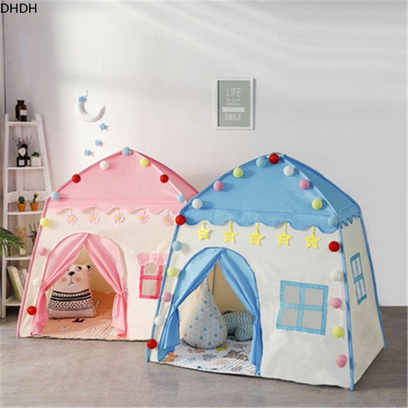 Tenda Anak-anak Dalam Ruangan Luar Ruangan Permainan Taman Tipi Putri Kastil Lipat Cubby Mainan Tenda Rumah Ruang Keluarga Teepee Playhouse