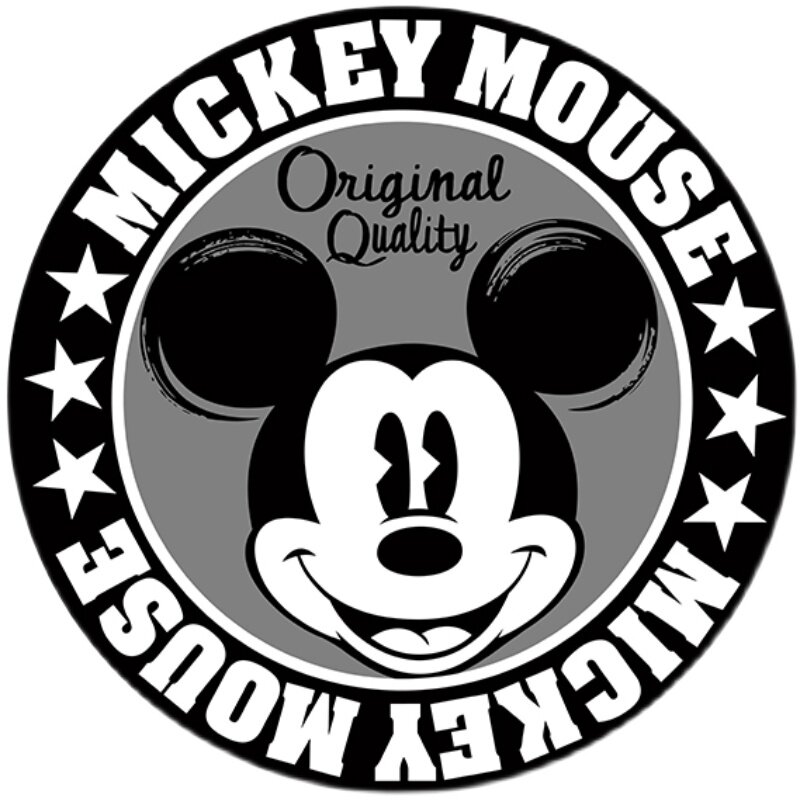 Alfombra redonda de dibujos animados de Mickey para habitación de niños, alfombrilla antideslizante para el suelo, decoración del hogar y sala de estar, 120cm