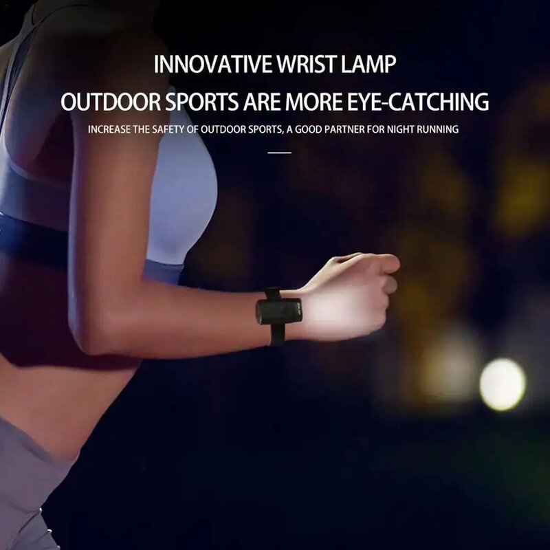 USB wiederauf ladbare Armband Taschenlampe Handgelenk und Knöchel Licht Taschenlampe Fahrrad Helm Licht Taschenlampe tragbar für Nacht Radfahren Laufen