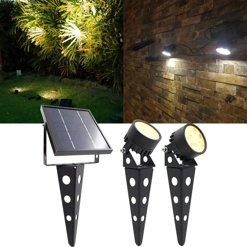 Solar Spot Lights Outdoor Legacy 50X LED Waterproop Auto ON/OFF Spotlight for Garden Yard Landscape Uplight Downlight