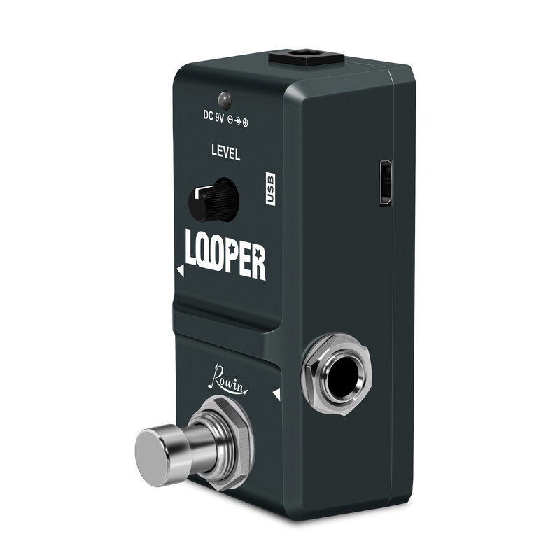 Rowin LN-332 48K Looper Electric Guitar Effect Loop Pedal 10 Minutos de Looping Overdubs Ilimitado Porta USB True Bypass