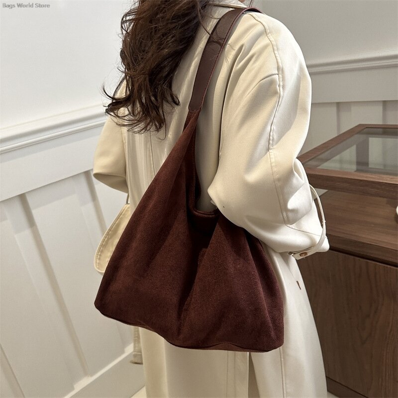 Large Capacity Casual Tote Bag Fashionable Underarm Bag Simple Shoulder Bag