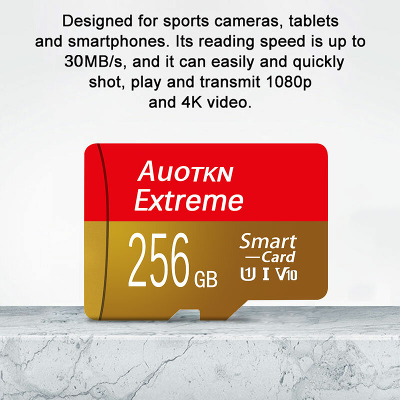 Carte mémoire Micro TF C10 haute vitesse pour smartphone et appareil photo, carte Flash SD, mini carte, irritation 10, 256 Go, 128 Go, 64 Go, 8 Go, 16 Go, 32 Go