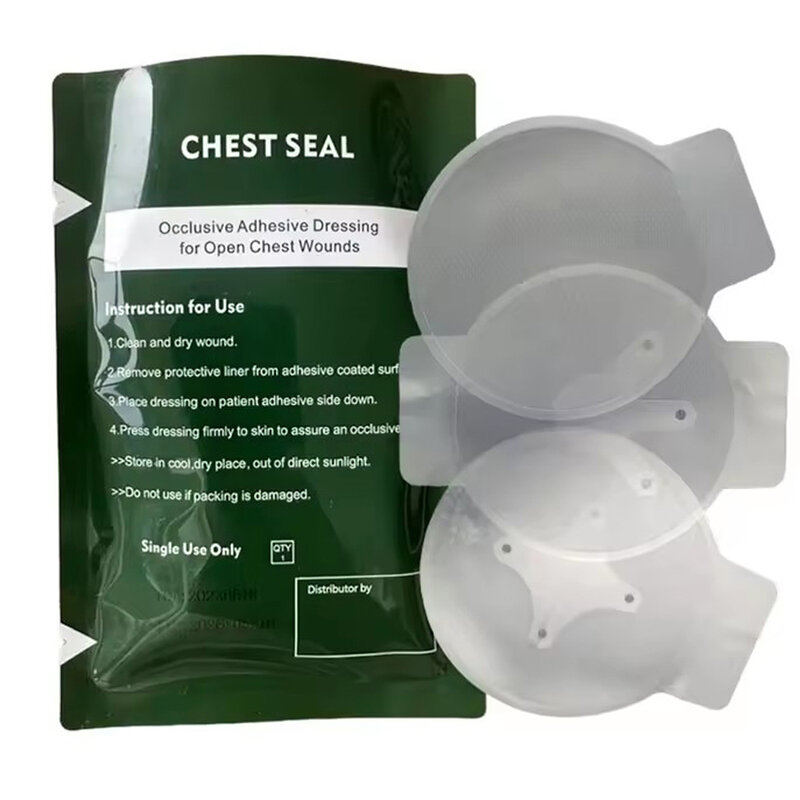 Vent Chest Seal cura della ferita salvavita per situazioni di emergenza o tattiche adesivo avanzato Sterile trasparente leggero