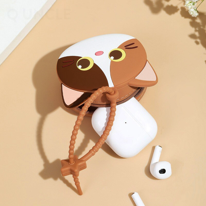 Kleintier Münze Geldbörsen Cartoon niedlichen Katze Reiß verschluss Silikon Mini Handtasche Anhänger Mädchen Kinder Aufbewahrung beutel Schlüssel Kopfhörer Lagerung