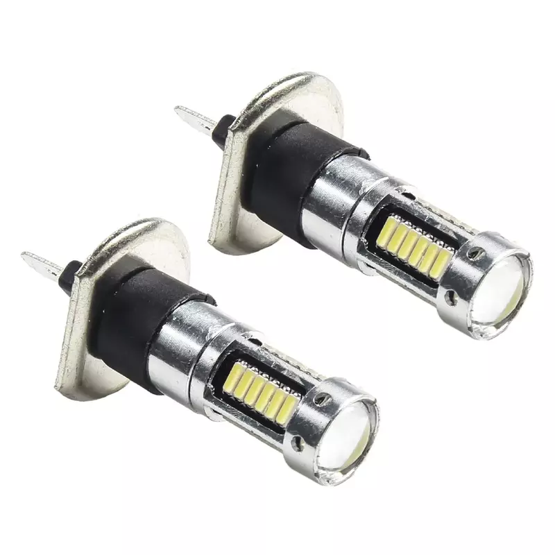LEDカーヘッドライト電球,フォグライト,防塵,運転用,超高輝度,6000k,12v,2個,h1