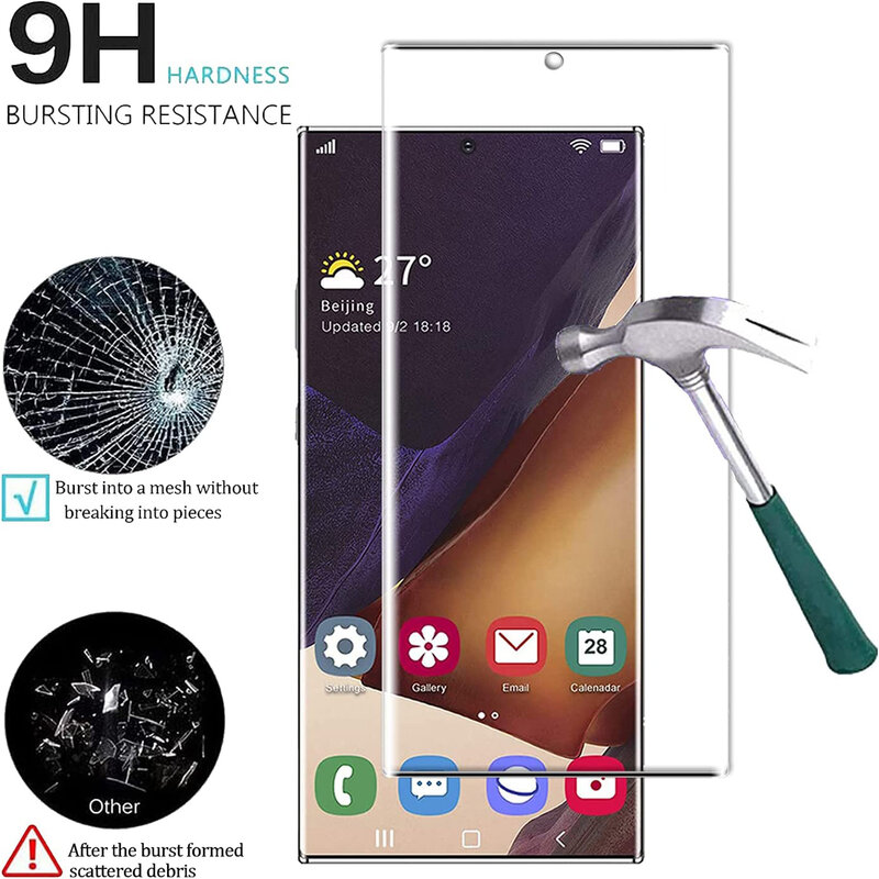 1/4pcs Displays chutzglas für Samsung Galaxy Note20 Ultra 5g gehärtete Glas folie