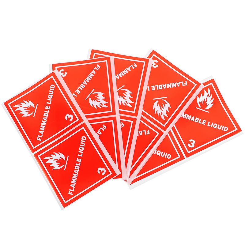 20 Pcs Warning Label Liquid Shipping Sign Sticker Stickers Nail Adhesive Labels Caution Signs Symbol Decal