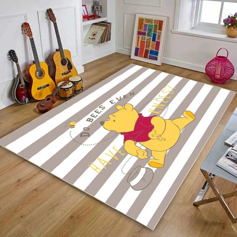 80x160cm Disney Floor Mat Carpet Winnie the Pooh Child Kids Non-slip Mat Living Room Carpet Kitchen Bathroom Mat Home Decor