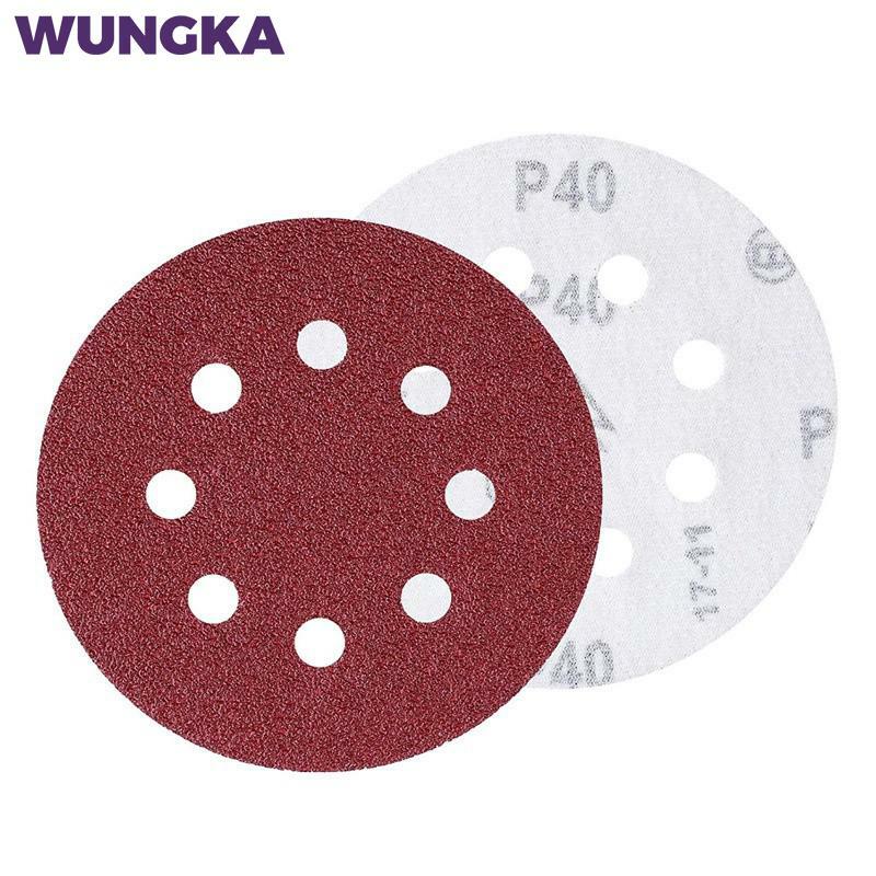 10pcs 5 Inch 125mm 8 Hole60-1200 Grit Round Shape Sanding Discs Buffing Sheet Sandpaper Hole Sander Polishing Pad