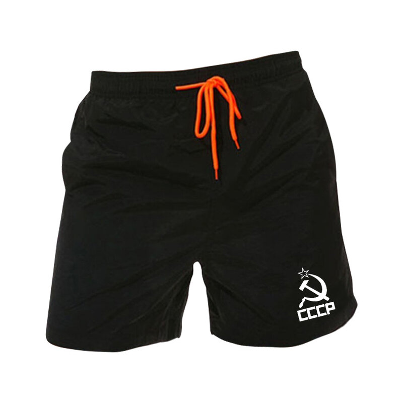 Hddhh-shorts casuais masculinos, shorts de moda com decoração com cordão, secagem rápida, cor sólida, calças de praia, férias, verão