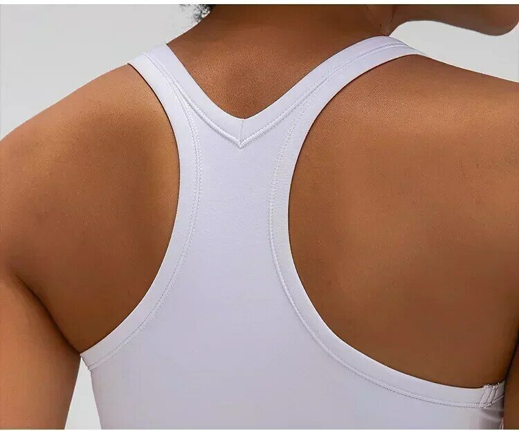 Lemon Women Quick-drying Stretch Yoga Vest  Elastic Casual Fitness Tank Top Running Sports Underwear With Chest Pad Sport Bra