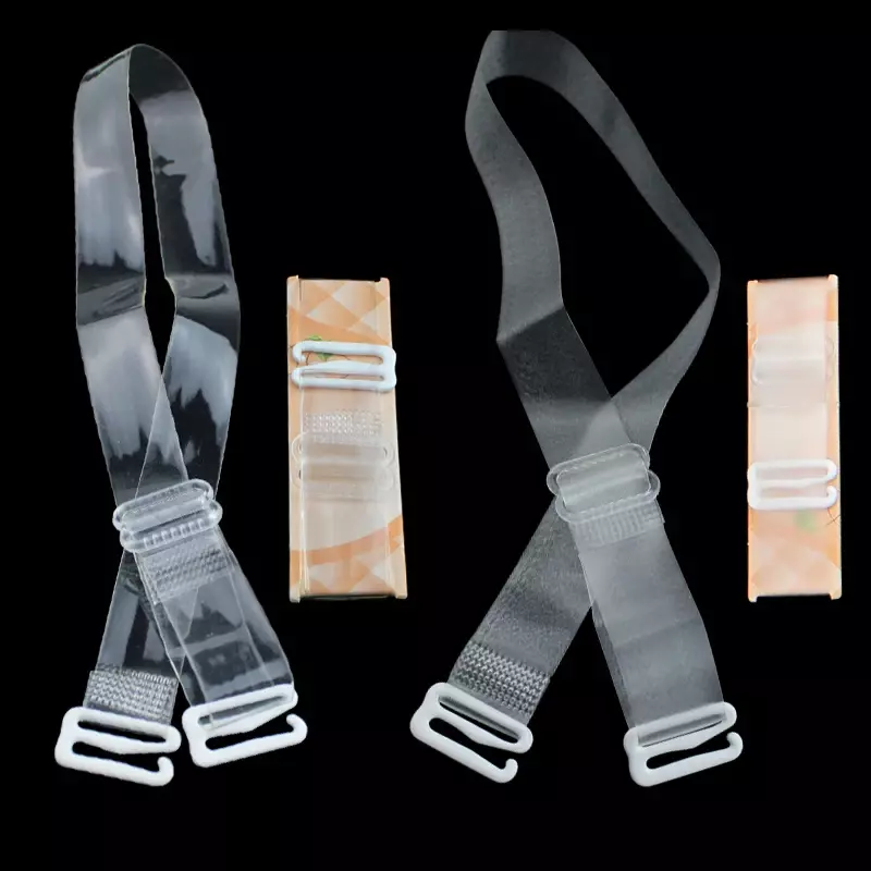 10/2pcs Transparent Bra Straps Invisible Detachable Silicone Women's Elastic Belt Adjustable Non Slip Intimates Shoulder Strap