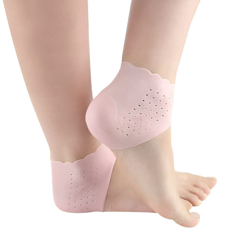 2Pcs Silicone Feet Care Socks Moisturizing Gel Heel Thin Socks with Hole Cracked Foot Skin Care Protectors Foot Care Tool
