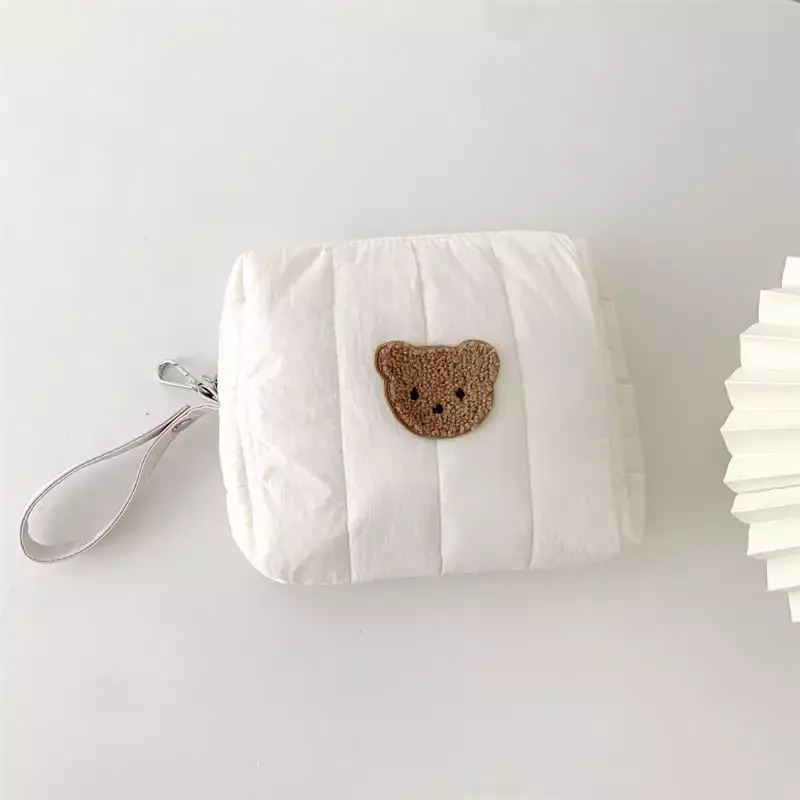 사랑스러운 아기 기저귀 가방, 한국 패션 카와이 만화 곰 기저귀 병 보관 가방, 휴대용 카와이 엄마 유모차 가방, 1 개