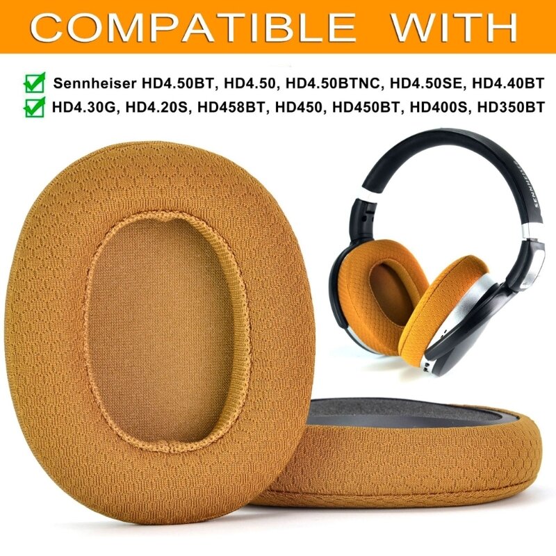 Almofadas malha respirável almofadas ouvido confortáveis ​​para capa fone ouvido HD4.50BTNC