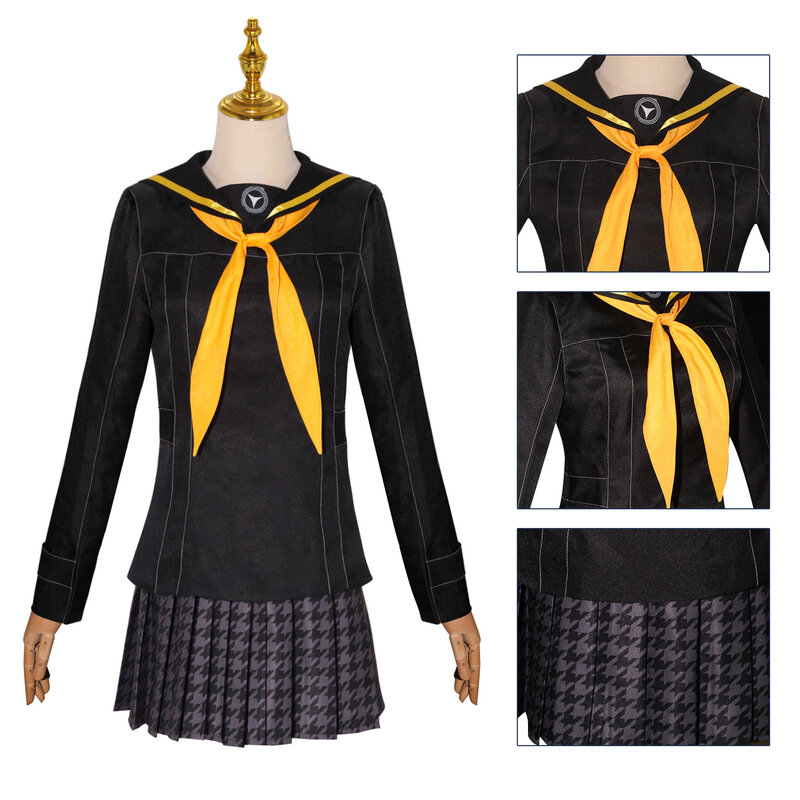 Persona 4 Kujikawa Rise Cosplay Kostüm JK Kurzrock Schuluniform Anzug Halloween Party Rollenspiel Outfit für Mädchen komplettes Set