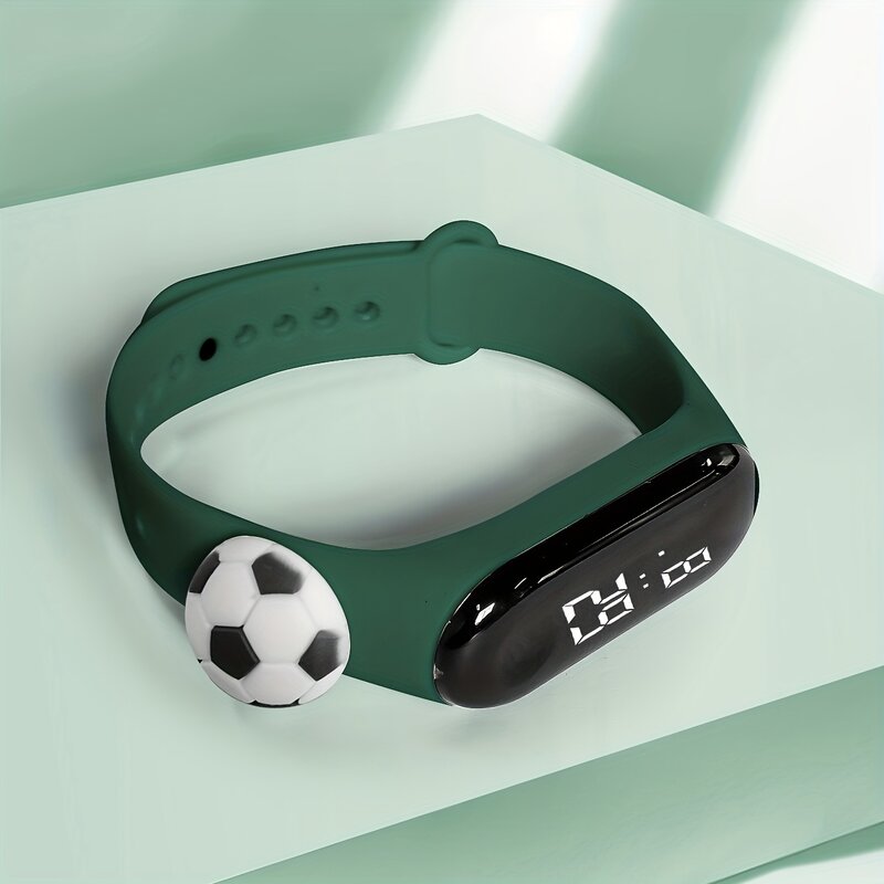 Jungen elektronische Uhr, Cartoon Fußball Dekor Uhr, ideale Wahl für Geschenke