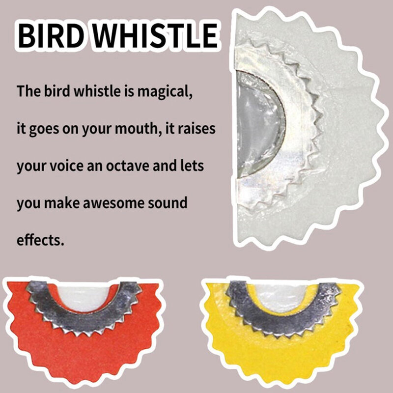 1 fischietto per uccelli Magic Fun Bird Caller Tongue Whistle Warbler Original Magic Tweeting Noisemaker Toys Tricks