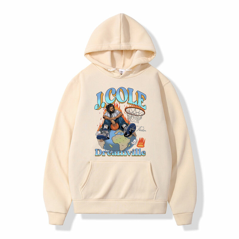 Rapper J. Cole Graphic Hoodie Men Women Hip Hop Aesthetics Hooded Sweatshirts Autumn Winter High Street Fashion Loose Pullovers