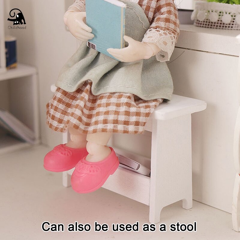 บ้านตุ๊กตา1:12เก้าอี้เฟอร์นิเจอร์ขนาดจิ๋วโต๊ะโมเดลตู้ชั้นวางหนังสือเฟอร์นิเจอร์ตกแต่งของเล่น