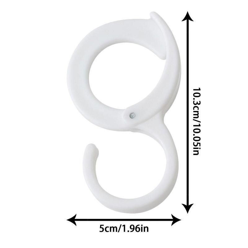 S-shaped Hook With Buckle Portable Multifunctional Kitchen Home Durable Organizer S Windproof Hook Lock Hook Plastic Hanger