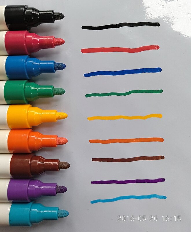 Edding 750 marcador permanente à prova d'água, marcador de tinta metálica para produtos industriais, canetas de pintura profissional, 1 peça