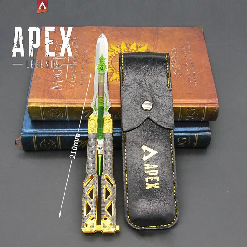 Hot Apex Legends oktane scheda Alloy mini nóż motylkowy trener Katana miecz taktyczna wojskowa replika zabawki dla dzieci chłopiec prezent