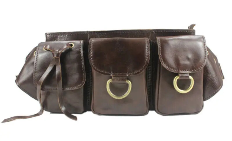 Модная поясная сумка из натуральной кожи для мужчин, кошелек для денег, забавная маленькая сумочка на плечо