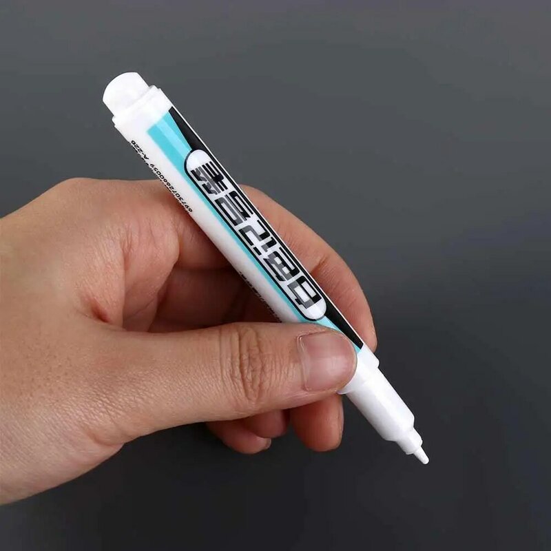 Caneta de pintura permanente impermeável, canetas brancas, escrita suave, não é fácil de desvanece-se, 0.7mm, 1.0mm, 2.5mm, impermeável