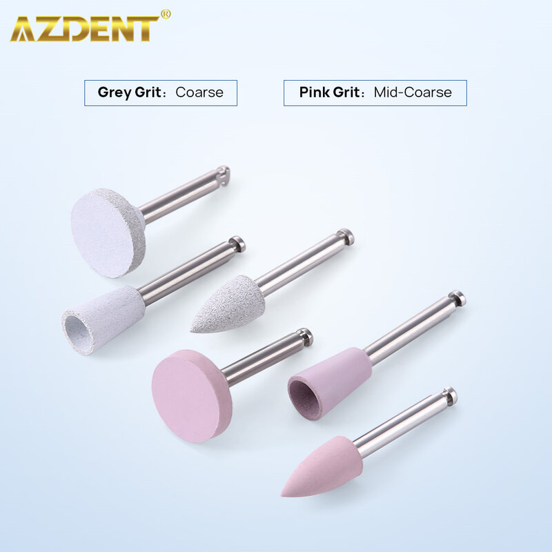 AZDENT 12PCS/Box Dental Composite Polishing Kit RA 2.35mm Polisher for Low Speed Hanpiece Porcelain Natural Teeth Nail Polishing