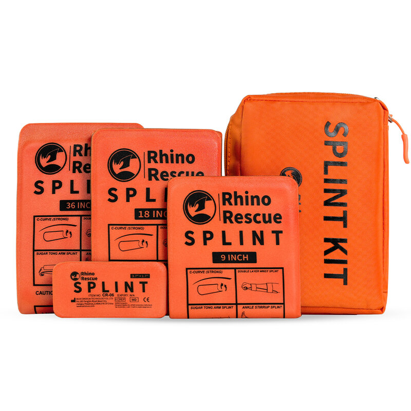 Rhino Rescue Splint Kit reutilizable supervivencia combate Primeros Auxilios campo táctico médico