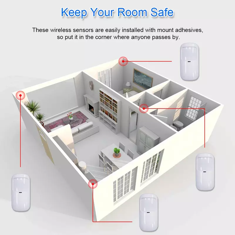 TUGARD P10 433MHz Wireless Anti-pet rilevatore a infrarossi PIR sensore di movimento Smart Home Security Host accessori di allarme