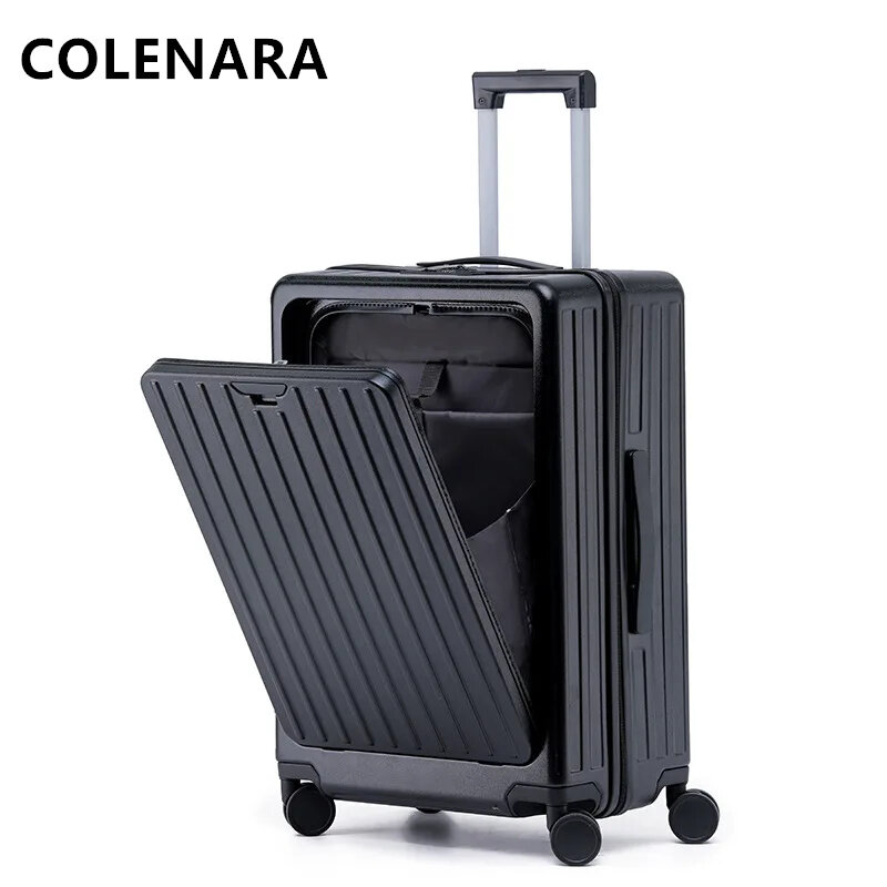 COLENARA 20"22"24"26 Inch Suitcase New Ladies Multifunctional Business Trolley Case Boarding Box with Wheels Rolling Luggage