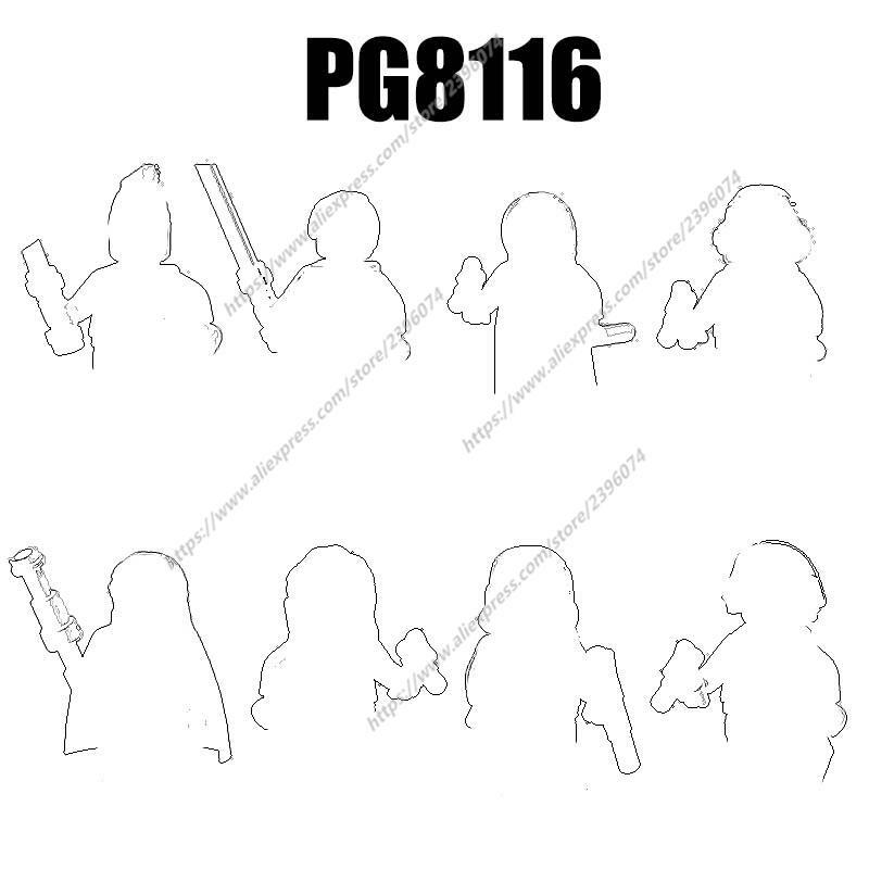 PG8116 figuras de acción, accesorios de película, bloques de construcción, juguetes, PG782, PG783, PG784, PG785, PG786, PG787, PG788, PG789